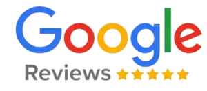 A graphic showing the Google logo with a five-star rating, representing positive client reviews for Austin DBT Associates.