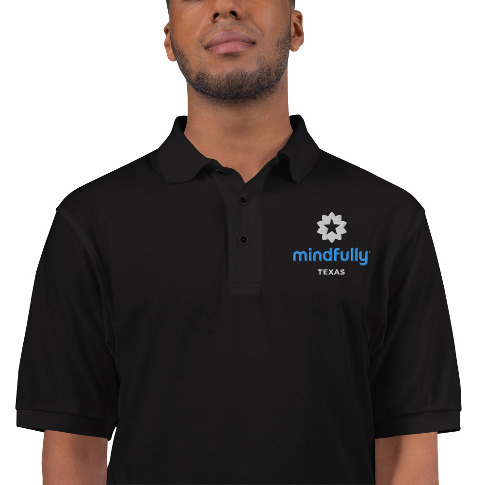 Mindfully Texas Men's Premium Polo - Image 2