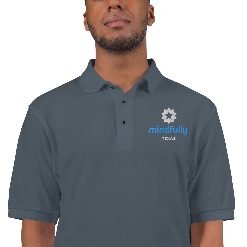 Mindfully Texas Men's Premium Polo - Image 3